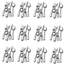 Wallace  CONTINENTAL BEAD -18/10 Stainless 65pc. Flatware Set Service for Twelve