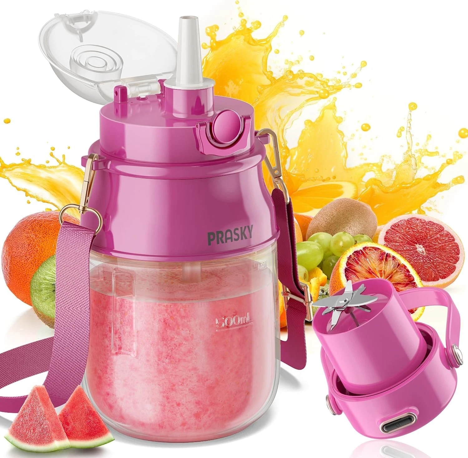 Portable Blender, Prasky Personal Blenders for Shakes and Smoothies with 27oz
Opens in a new window