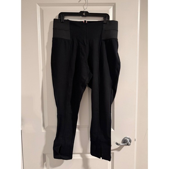 ELOQUII Black Wide Waistband Cropped Leg Pants Size 18