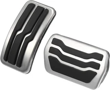 X AUTOHAUX 2 Pcs Accelerator Pedal and Brake Pedal Cover Set Car Pedal Pad Vehic