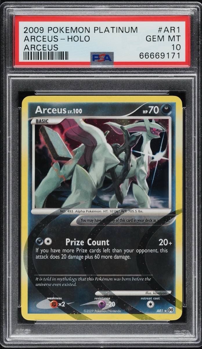 PSA 10 GEM MINT Pokemon Platinum Arceus Lv. 100 AR1 Holo Arceus LOW POP 2009💎