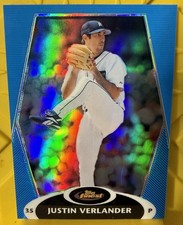 2008 Topps Finest - Justin Verlander #81 Blue Refractor 52/299 Tigers