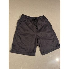 Zella Kids Athletic Shorts Black Heather Drawstring Elastic Waist Size L 10 12
