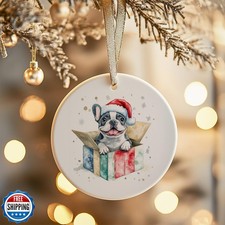 French Bulldog Christmas Ornaments - Frenchie Dog Ornaments for Christmas Tre