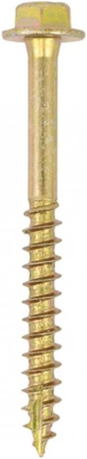 TIMCO Advanced Coach Screw | Hex Flange Head | Slash Point | Yellow | 6.0 x 40
