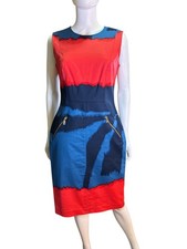 Donna Karan NY Womens Sleeveless Sheath Dress Sz 8 Artisan Canvas MSRP $155 NWT