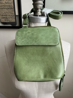 Latico Lucy Grass Green Leather Crossbody Bag w/ Adjustable Strap NEW w/o Tags!