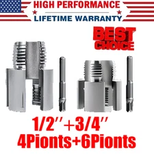 Integrated Internal & External Pipe Threading-Tool, PVC Pipe Threader Kit US!