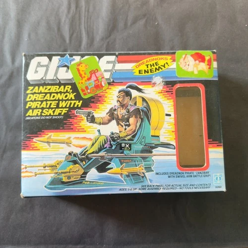 1987 HASBRO GI JOE DREADNOK AIR SKIFF VEHICLE - BOX ONLY UNCUT w/ FILE CARD