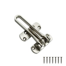 SANATO Door Lock Swing Bar Door Guard 2-1/2" High Security for Home Brushed ...