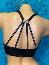 Victoria’s Secret PINK Black Rhinestone Back  Wear Everywhere Push Up Bra 34DD