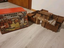 DDR Western Fort St. Louis im Original Karton Holzbaukasten Beschreibung Lesen