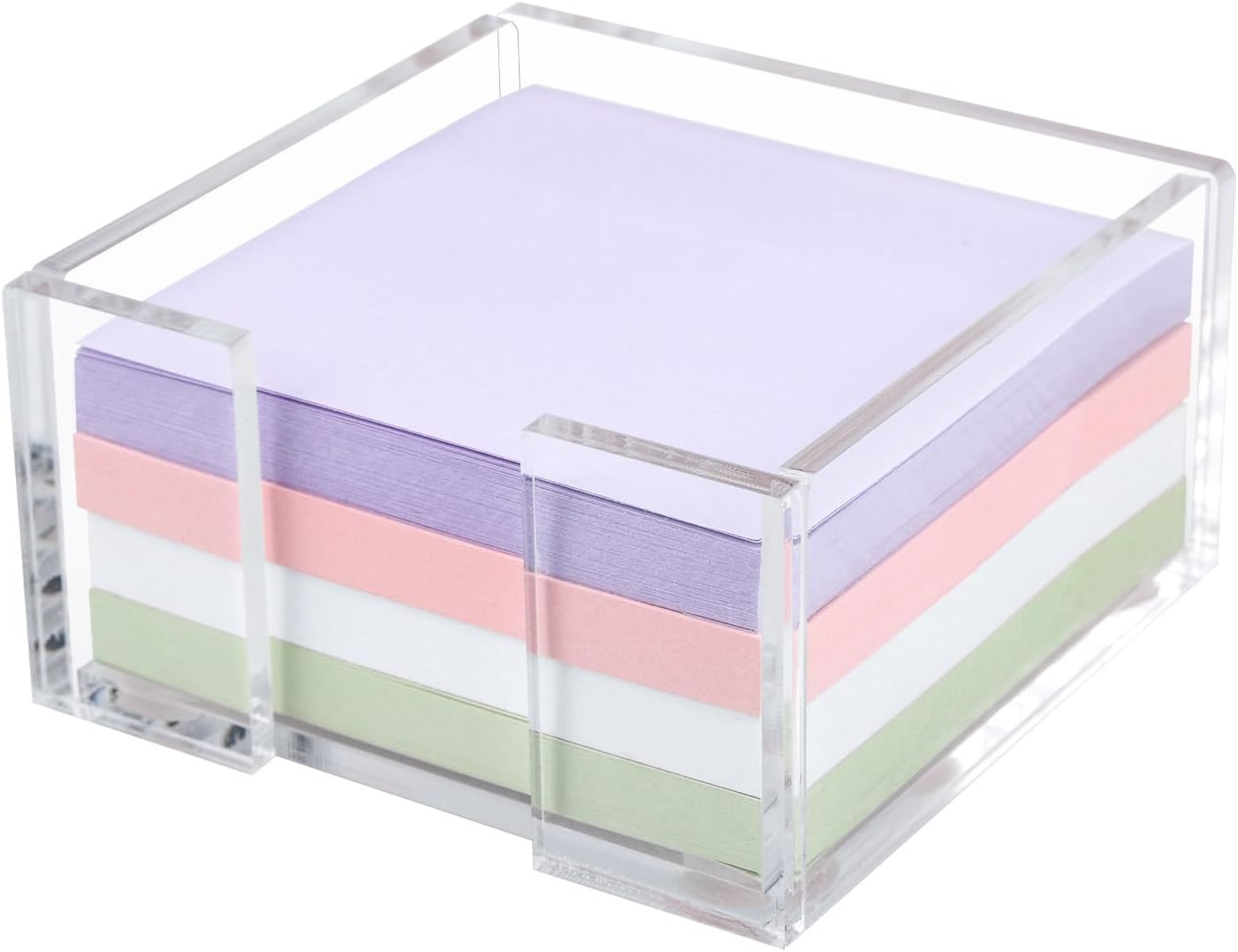 Acrylic Sticky Note Holder, 3 X 3 Crystal Clear Acrylic Notepad Holder Sticky No