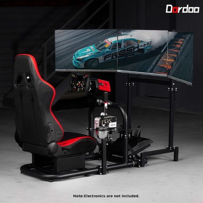 Dardoo Rennsimulator Cockpit Ständer Mit Dreifach-Monitorhalterung Fit Logitech