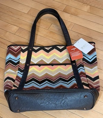NWT MISSONI Target Color Zig Zag Chevron Large Tote Bag Handbag Purse 18x15 2011