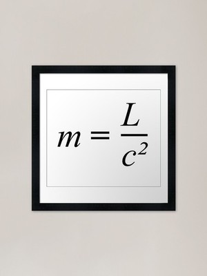 Einstein Gleichung Gerahmter Kunstdruck Gerahmtes Wandbild Poster Leinwanddruck Bild
