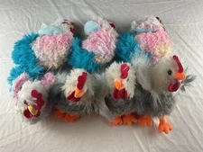7 Way To Celebrate! Cute Shaggy Chicken Plush Lot Chicken Stuffed Animal