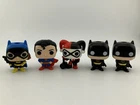 Lot 5 Kinder Joy Funko DC Comic Heroes figures Superman Harley Batman Batgirl