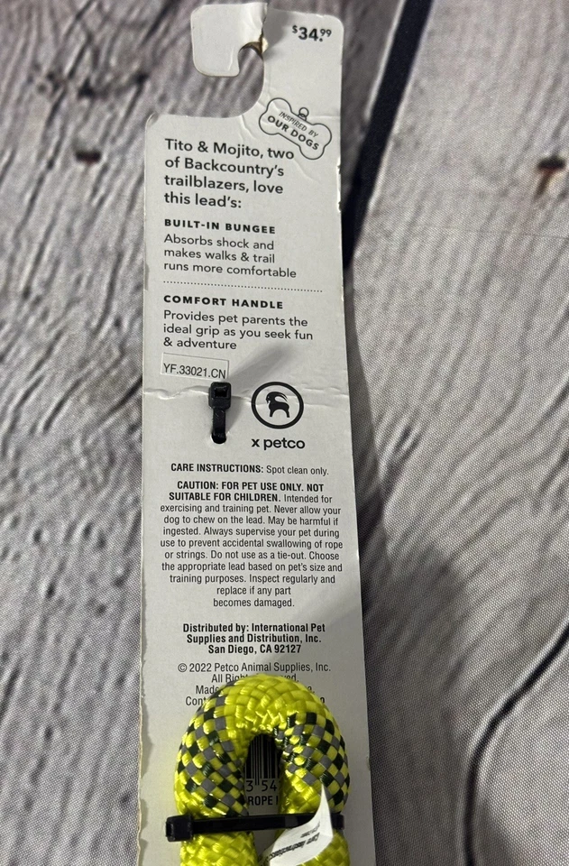 Backcountry x Petco 6’ cuerda correa de plomo para perros amortiguador mascotas medianas a grandes Foto 3 de 4