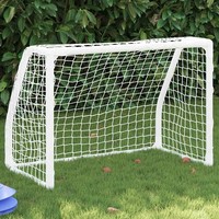 FußBalltor FüR Kinder Mit Ball FußBall Tor Trainingstor 2Stk. Weiß Metall Vidaxl