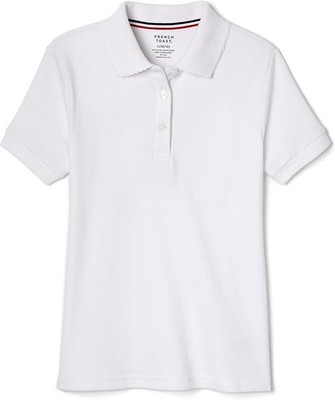 NWT:2-Packs French Toast Girls School Shirts-White/Navy/Light Blue-Size 6/X - 16