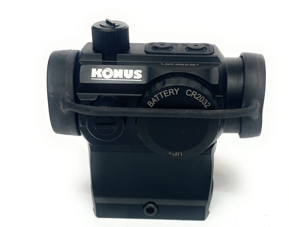 Mini mira de punto rojo Konus Nuclear con montaje vertical doble, negro mate, 7217 Foto 2 de 4