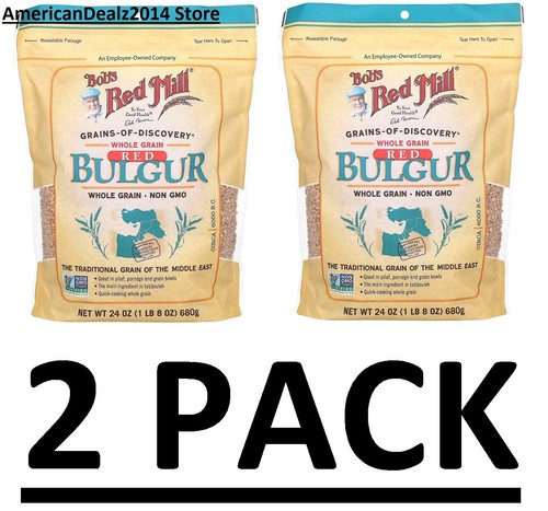 2 PACK - Bob's Red Mill Whole Grain Red Bulgur 24 oz (Total 48 oz) - Picture 3 of 6