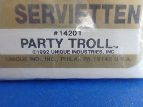 2 SETS 1992 PARTY TROLL NAPKINS MIP - Picture 4 of 4