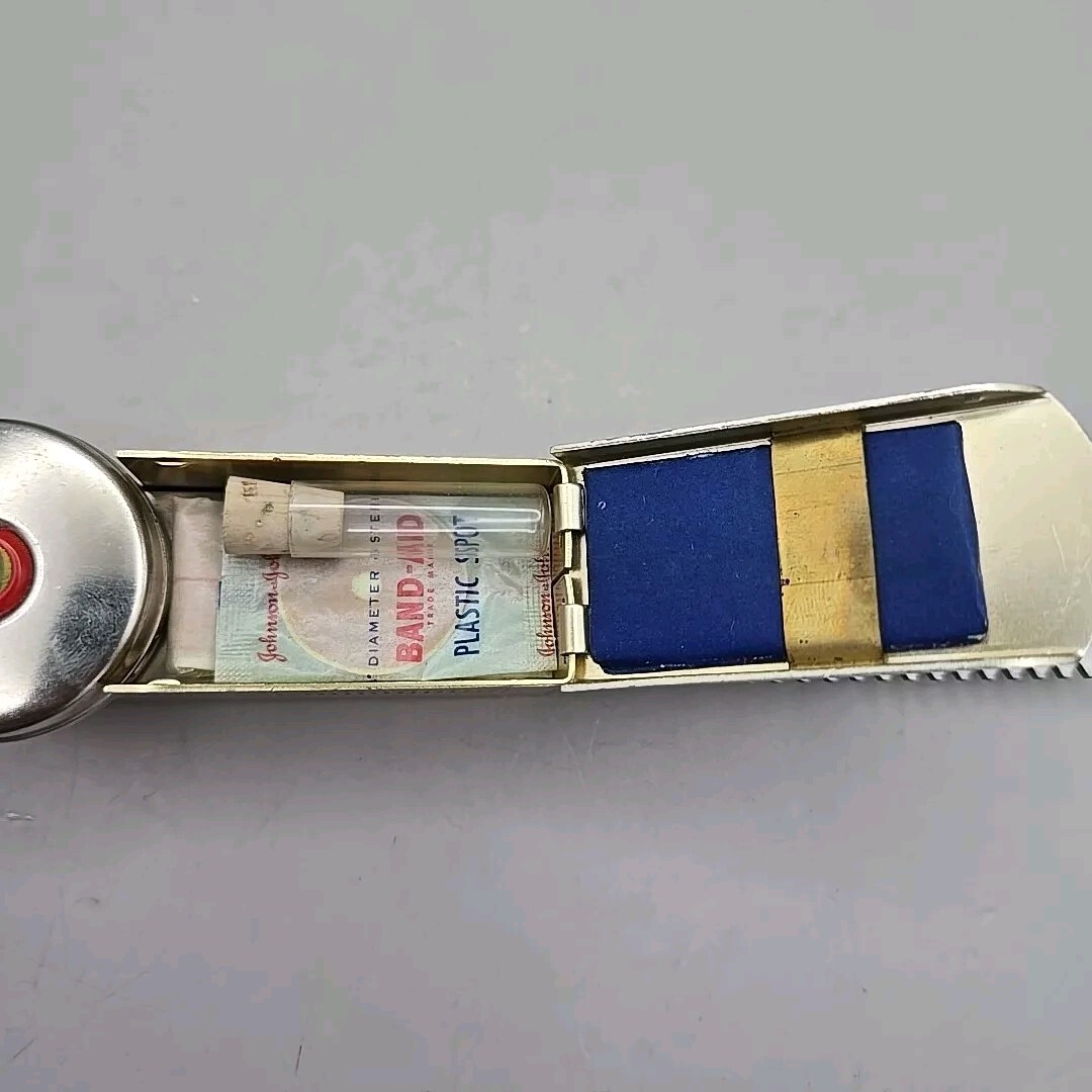 Vintage Jiffy Pal! Unique Tool And First-Aid Pack For Sportsmen- Scale, Ruler