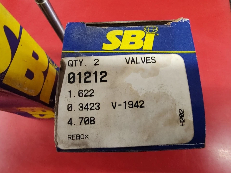 2 nuevas válvulas de escape SBI #01212 1972 Oldsmobile Cutlass Delta 88 F85 350 cid V8 Foto 2 de 4