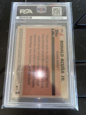 2018 Topps Silver Pack Ronald Acuna Jr. RC #101 '83 Chrome Promo