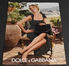 2014 Print Ad Sexy Heels Long Legs Fashion Lady Blonde Dress Dolce & Gabbana Art