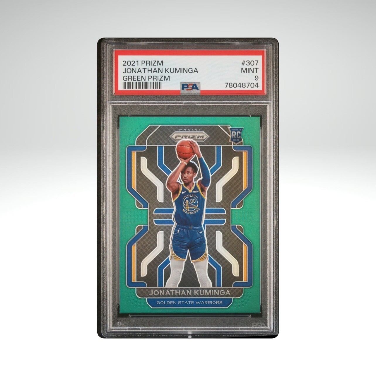 Jonathan Kuminga Rookie Card 2021-22 Panini Prizm Green #307 PSA 9 MINT RC