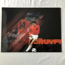 Signed JOHAN CRUYFF Holland Montage 16" x12" w/PROOF/COA Ajax Barcelona