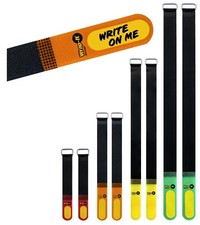 Wrap-It Storage Cinch-Straps Assorted 8-Pack (Black/Color)