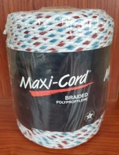 Maxi-Cord Braided Polypropylene 6mm 100YDS 91 Meters Red White Blue Macrame