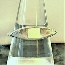 MODERN SLEEK MOTHER OF PEARL MINIMALIST INLAY STERLING SILVER Ring SIZE 8.5 NEW