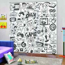Daily recreational activities Printing 3D Blockout Curtains Fabric Window