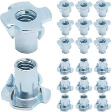 1/4-20 T-Nuts Four Pronged Nut 1/4-20 x 9/16 Pack of 50