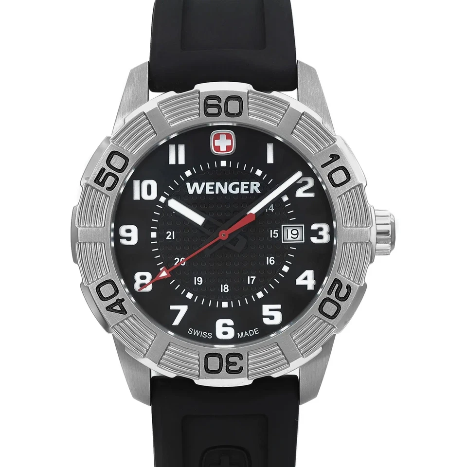 Reloj de cuarzo para hombre Wenger Roadster 45 mm acero inoxidable esfera negra 01.0851.115 Foto 2 de 4