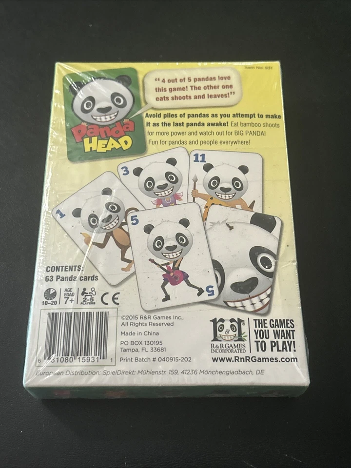 Карточная игра R&R Games Panda Head-Trick-Taking - запечатанная на английском языке - Изображение 2 из 2