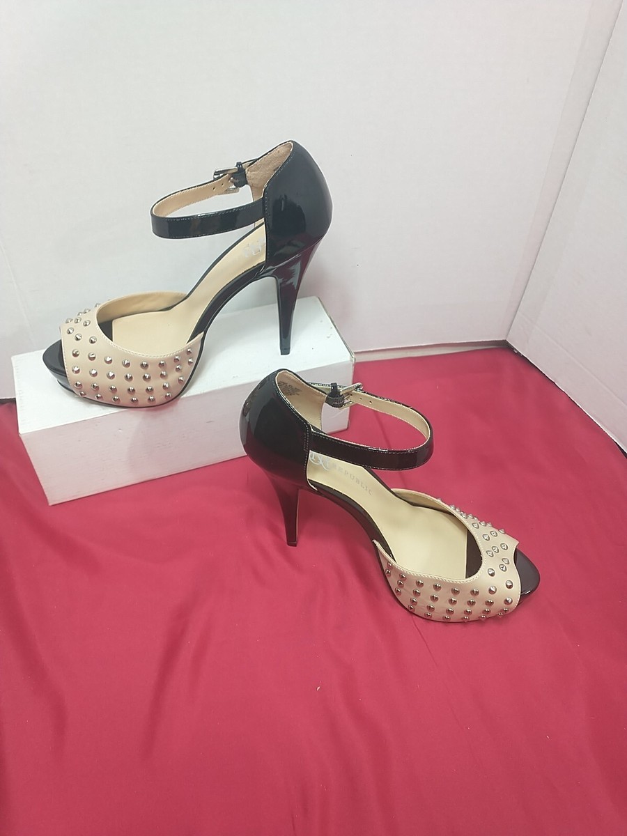 Rock Republic Woman's SZ Studded High Heels With Ankle