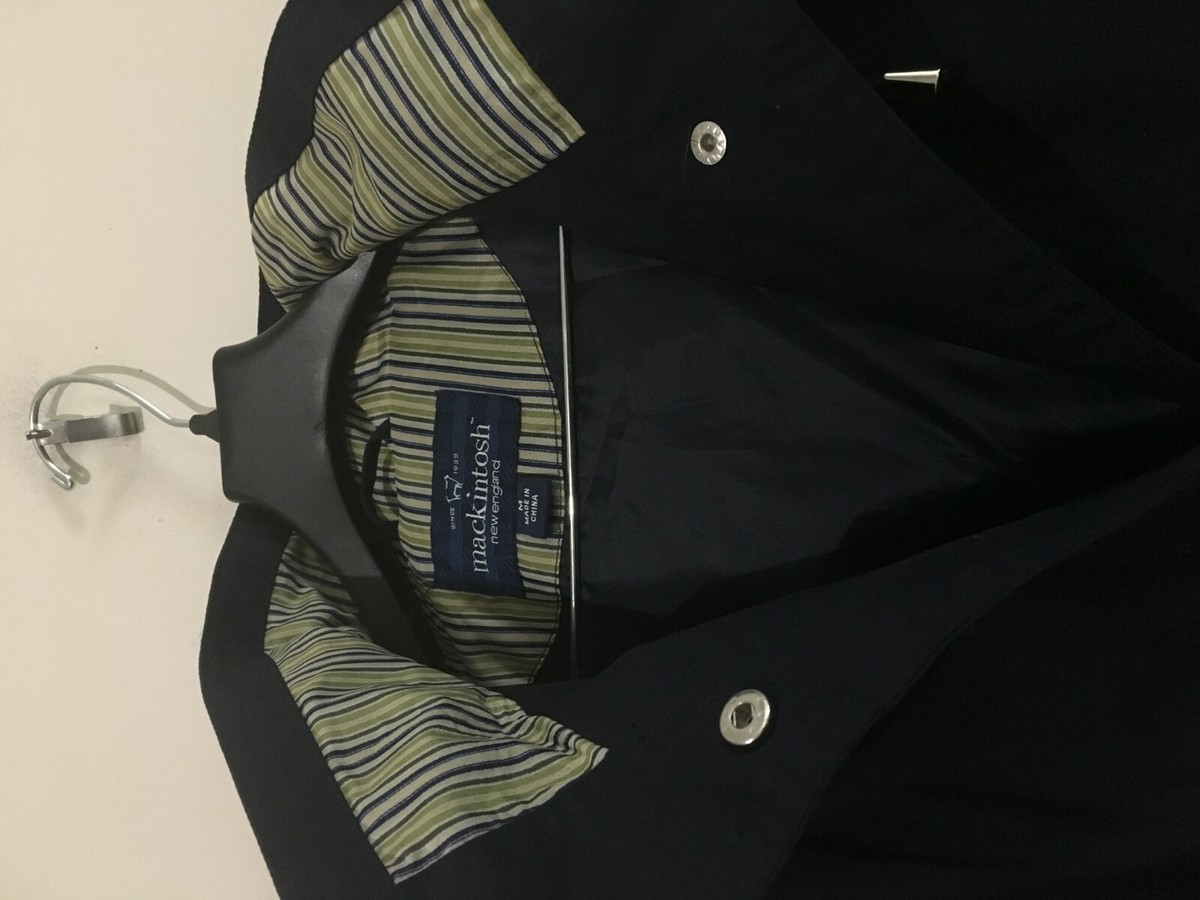 マッキントッシュ ABUSE Mackintosh New England Size M Hooded Jacket Coat Navy Blue Women