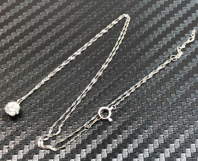 Pt850Pt999 0.50ct Single Diamond Platinum Necklace JAPAN Shipping