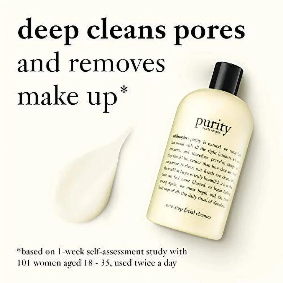 Limpiador facial de un solo paso Philosophy Purity Made Simple 472 ml/16 oz nuevo sellado Foto 3 de 3