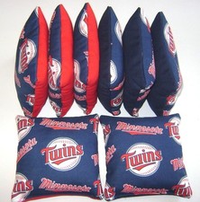 MINNESOTA TWINS CORNHOLE BEAN BAGS SET OF 8 TOP QUALITY REGULATION TOSS GAME
