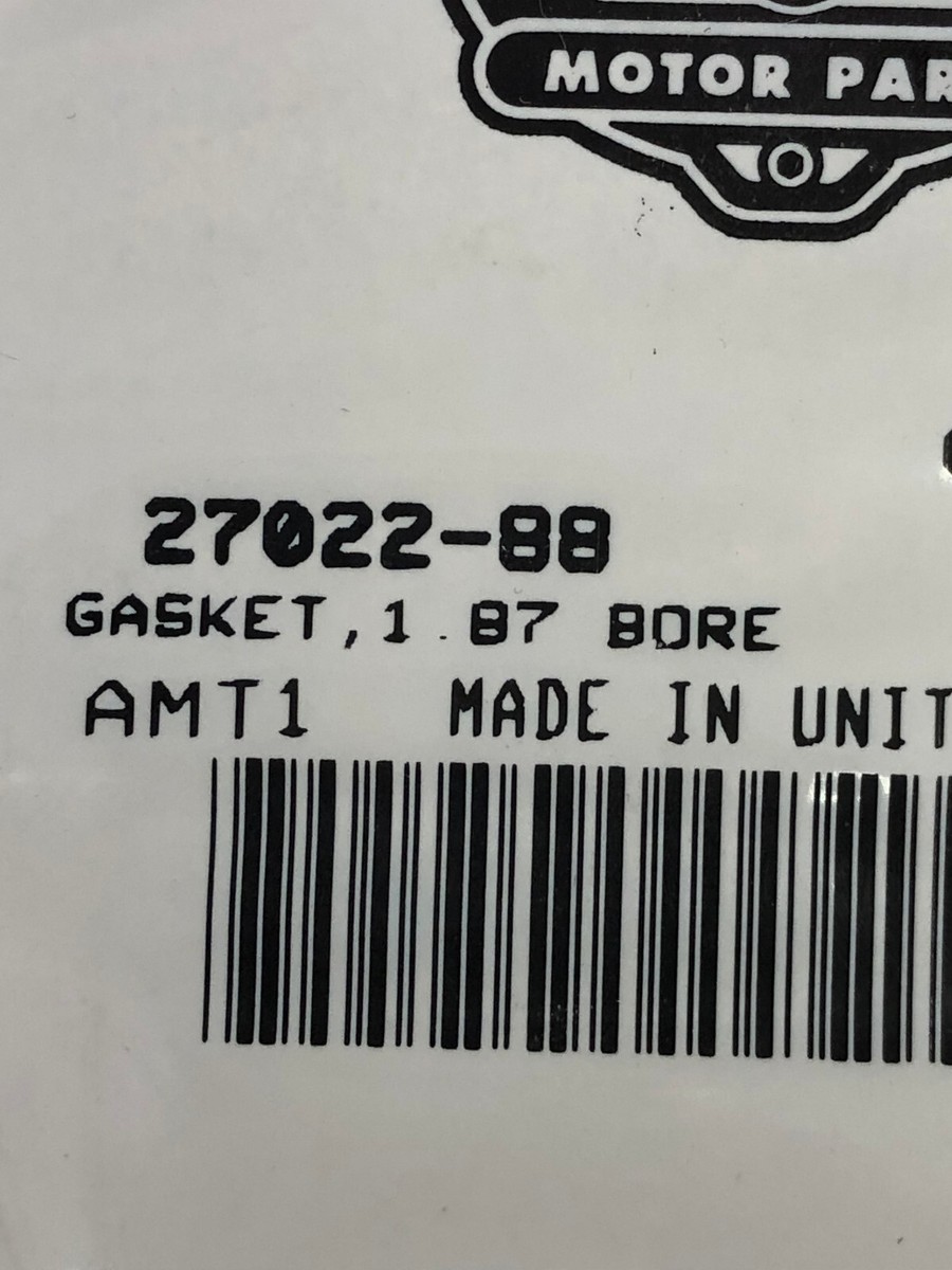Gハジ Harley-Davidson GASKET 1.87 BORE Harley-Davidson P/N 27022