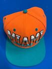 Miami Florida Hat Snap Back Adjustable Orange Blue Pre Owned Ht 12 33