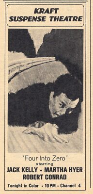 1965 TV AD / KRAFT SUSPENSE THEATRE EPISODE FOUR INTO ZERO starring JACK KELLY