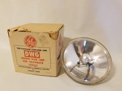 GE DWG Narrow Beam Lamp for Telephoto Lenses Cinema Light Bulb 100W 6V